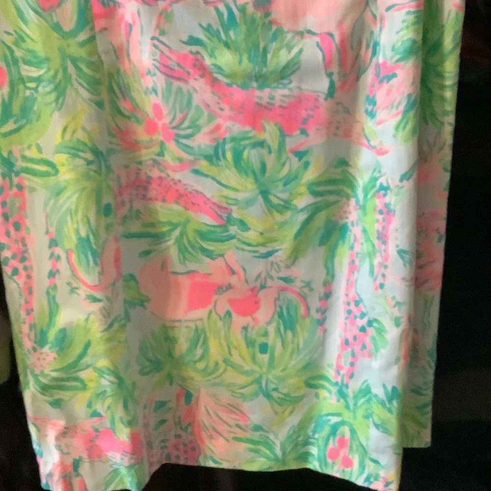 Lilly Pulitzer Floral Dress with Pink and Green On Parade Family‎ Match Preppy
